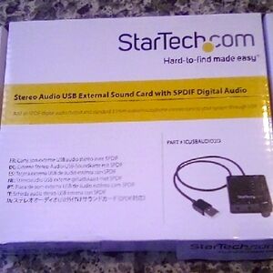 Star Tech Stereo Audio USB External Sound Card With SPDIF Digital Audio